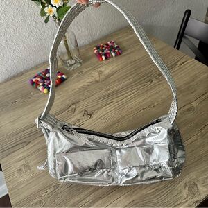 Baggu Cargo Shoulder Bag in Metallic DEADSTOCK